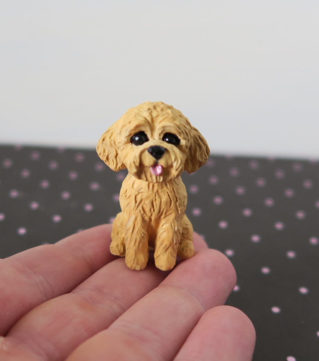 Mini Goldendoodle Labradoodle Handmade Resin Collectible