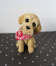 Load image into Gallery viewer, Doodle with bandana, Goldendoodle, Labradoodle, any Poodle mix Handmade Resin Collectible