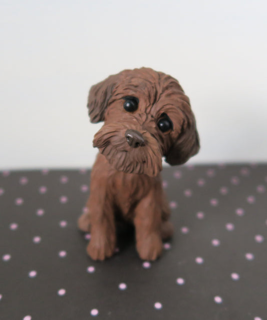 "Chocolate" Brown Doodle, Goldendoodle, Labradoodle, any Poodle mix Handmade Resin Collectible