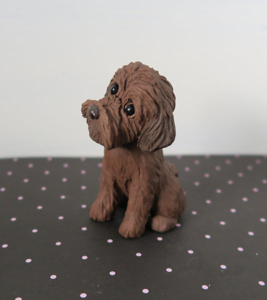 "Chocolate" Brown Doodle, Goldendoodle, Labradoodle, any Poodle mix Handmade Resin Collectible