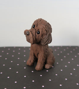 "Chocolate" Brown Doodle, Goldendoodle, Labradoodle, any Poodle mix Handmade Resin Collectible