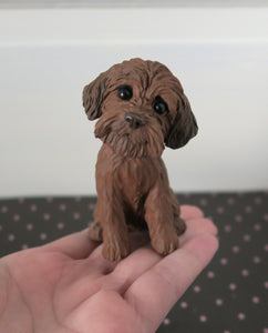 "Chocolate" Brown Doodle, Goldendoodle, Labradoodle, any Poodle mix Handmade Resin Collectible