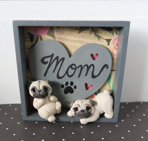 Pug Decorative Collectible Dog Mom Sign