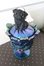 Load image into Gallery viewer, Pug Angel Trinket Box, Jewelry box or special keepsake Urn Hand Sculpted Collectible