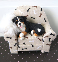 Load image into Gallery viewer, Sleepy Bernese Mountain Dog Favorite Chair Mixed Media Collectible
