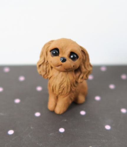 Mini Cavalier King Charles Spanial Handmade Resin Collectible