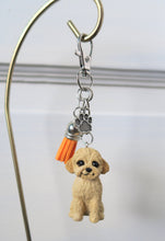 Load image into Gallery viewer, Maltipoo or Poodle Mix Tassel Charm Handmade Resin Collectible Purse, backpack, or key chain charm