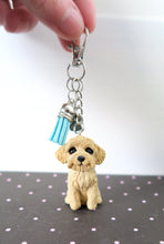 Load image into Gallery viewer, Goldendoodle or any Poodle Mix Tassel Charm Handmade Resin Collectible Purse, backpack, or key chain charm