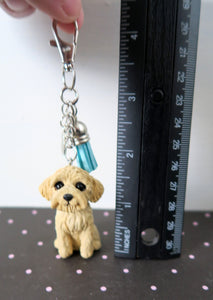 Goldendoodle or any Poodle Mix Tassel Charm Handmade Resin Collectible Purse, backpack, or key chain charm