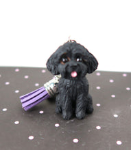 Load image into Gallery viewer, Schnoodle, Labradoodle or any Poodle Mix Tassel Charm Handmade Resin Collectible Purse, backpack, or key chain charm
