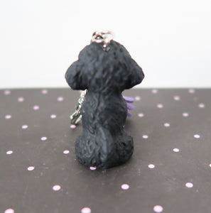 Schnoodle, Labradoodle or any Poodle Mix Tassel Charm Handmade Resin Collectible Purse, backpack, or key chain charm
