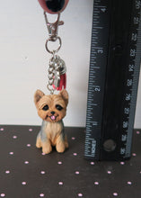 Load image into Gallery viewer, Yorkshire Terrier Tassel Charm Handmade Resin Collectible Purse, backpack, or key chain charm