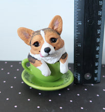 Load image into Gallery viewer, Corgi &amp; Coffee &quot;All You Need&quot; Sculpture Hand Sculpted Collectible