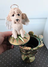 Load image into Gallery viewer, Doodle Angel Trinket Box, Jewelry box or special keepsake Urn Hand Sculpted Collectible