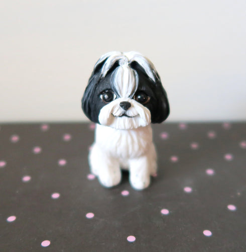Mini Shih Tzu Handmade Resin Collectible