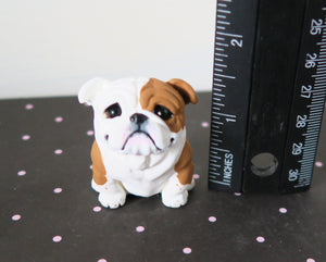Mini English Bulldog Handmade Resin Collectible