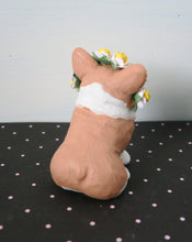 Load image into Gallery viewer, Floral Rose crown Corgi Cutie Hand Sculpted Collectible