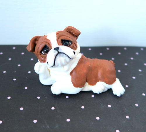 English Bulldog Hand made Resin Collectible