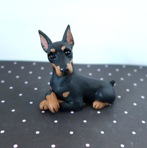 Doberman Pinscher Hand made Resin Collectible