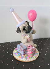 Load image into Gallery viewer, Birthday Pug Hand sculpted Collectible