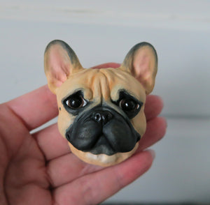 Fawn French Bulldog Car Vent Clip with essential oil option