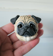 Load image into Gallery viewer, Fawn Pug Car Vent Clip with Diffuser Option Hand Made Collectible