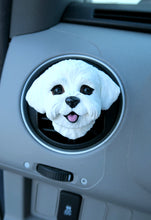 Load image into Gallery viewer, Maltese Car Vent Clip with Diffuser Option Hand Made Collectible