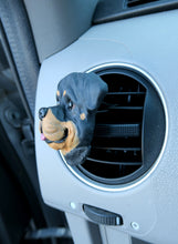 Load image into Gallery viewer, Rottweiler Car Vent Clip with Diffuser Option Hand Made Collectible
