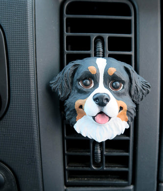Bernese Mountain Dog Car Vent Clip with Diffuser Option Hand Made Collectible