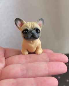 Mini French Bulldog Handmade Resin Collectible Miniature