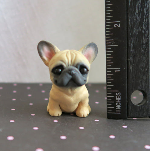 Mini French Bulldog Handmade Resin Collectible Miniature