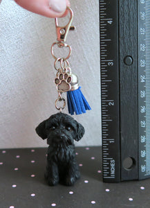 Labradoodle or any Poodle Mix Tassel Charm Handmade Resin Collectible Purse, backpack, or key chain charm