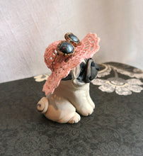 Load image into Gallery viewer, Summer Hat &amp; Sunglasses Pug Hand sculpted Furever Clay Collectible