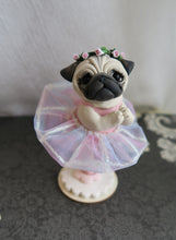 Load image into Gallery viewer, Ballerina Pug dancer Sculpture Hand Sculpted Collectible