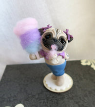 Load image into Gallery viewer, Cotton Candy  Pug Hand sculpted Furever Clay Collectible