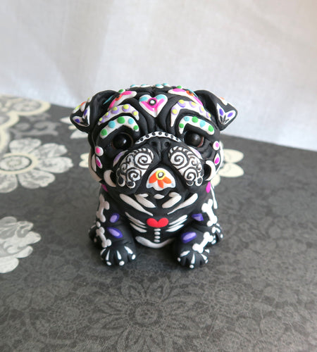Dia de los Muertos English Bulldog Hand Sculpted Collectible
