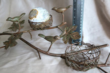 Load image into Gallery viewer, Birds and Leaves Metal Sphere or Candleholder