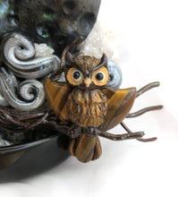 Load image into Gallery viewer, Halloween Night Moon Backflow Incense Burner Hand sculpted Clay &amp; Crystal Collectible Decor