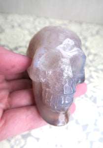 Stunning Agate Skull Carving Crystal Lovers Collectible Decor