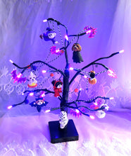 Load image into Gallery viewer, Havanese Halloween Tabletop Lighted Tree with Hand Sculpted Collectible Ornaments and Garland