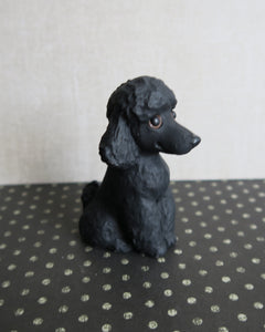 Black Poodle Mini Handmade Resin Collectible