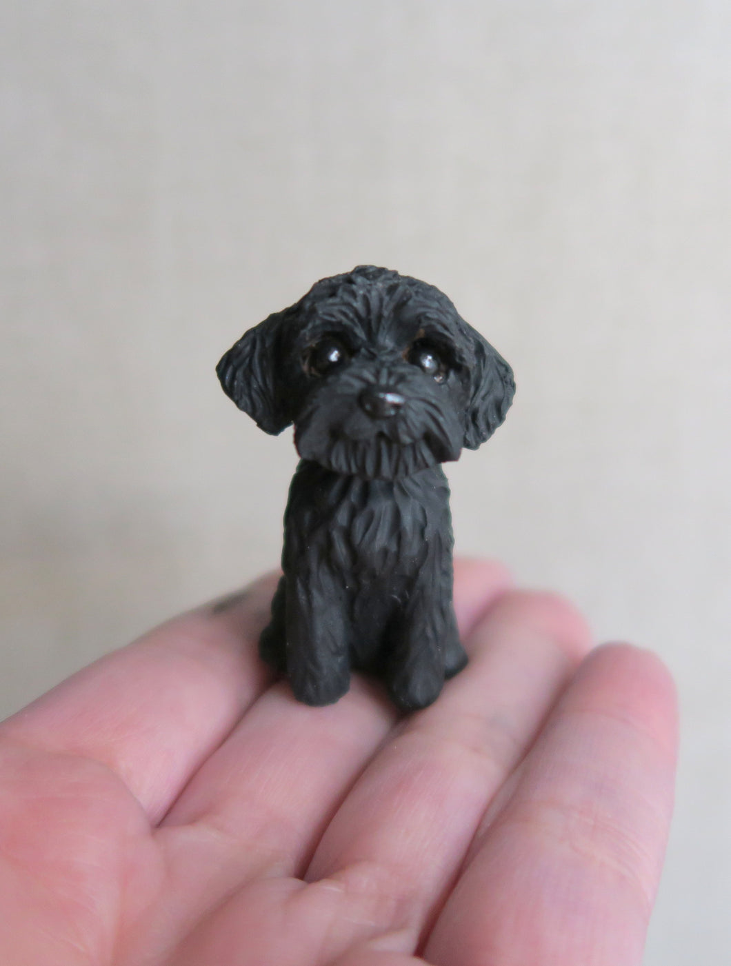 Mini Doodle dog -Labradoodle, Goldendoodle, Schnoodle- any poodle mix- Handmade Resin Collectible