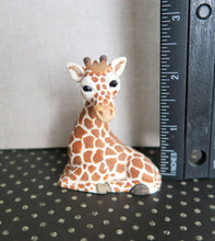 Load image into Gallery viewer, Giraffe Collectible Shelf sitter Handmade &amp; Painted Resin
