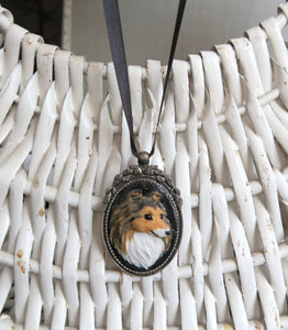 Shetland Sheepdog Handmade Necklace Sheltie Pendant