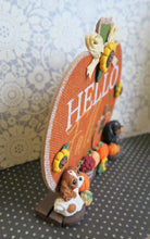 Load image into Gallery viewer, Hello Fall  Autumn Cavalier King Charles Home Decor Hand sculpted Clay Collectible