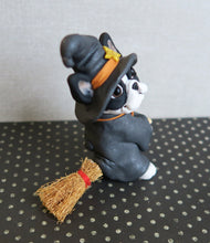 Load image into Gallery viewer, Boston Terrier Halloween Witch Sculpture hand sculpted Collectible