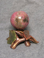 Load image into Gallery viewer, Autumn Leaves Sphere Holder Hand Sculpted Clay Collectible Sphere Stand