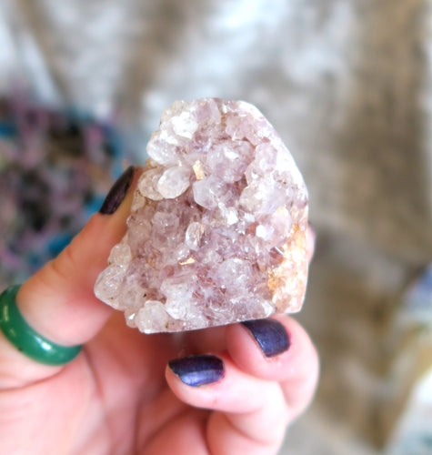 Little Pink Amethyst x Flower Agate Cluster Nugget