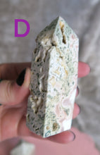Load image into Gallery viewer, Pink Moss Agate Towers with some Druzies