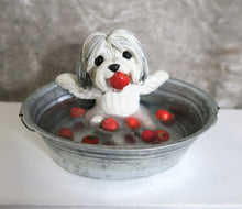 Load image into Gallery viewer, Havanese Bobbing for Apples Hand Sculpted Collectible